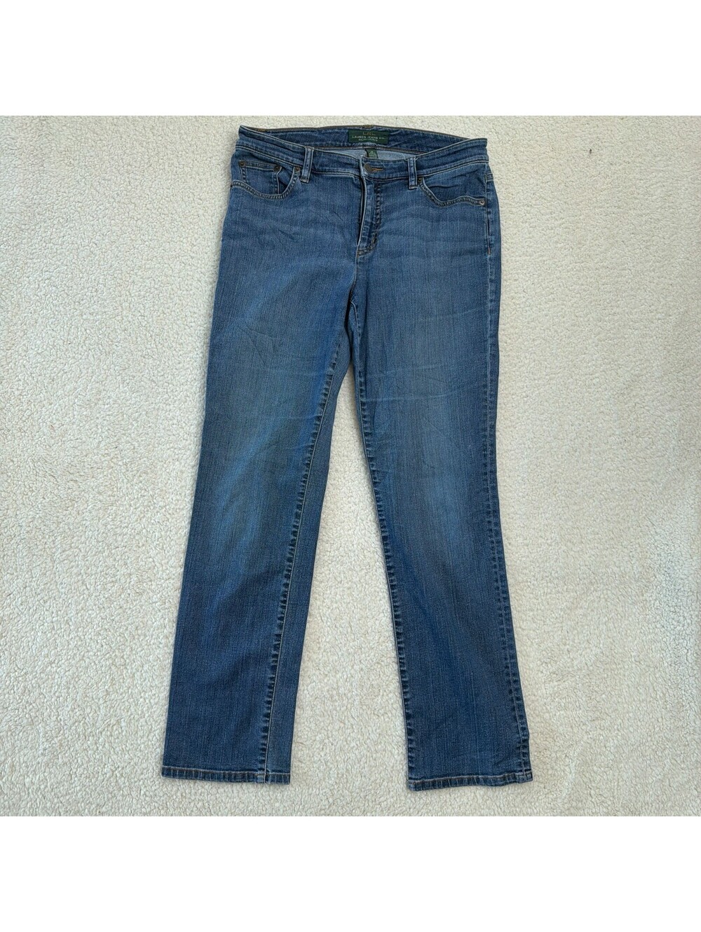 Lauren Jeans Co Ralph Lauren Womens 10 Bootcut Jeans Medium Wash Stretch Denim